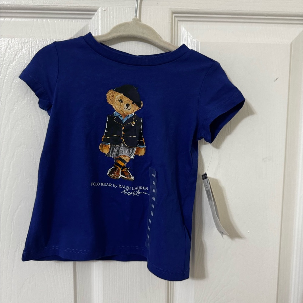 Ralph Lauren Baby Royal Blue Polo Bear Tee